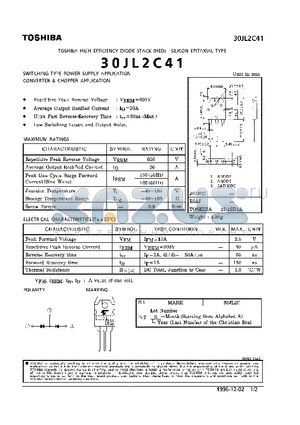 30JL2C41 datasheet - SILICON EPITAXIAL TYPE (SWITCHING TYPE POWER SUPPLY CONVERTER & CHOPPER APPLICATIONS)