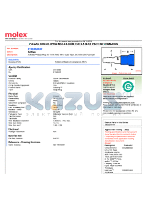 B-879T datasheet - Avikrimp Snap Plug, for 14-16 AWG Wire