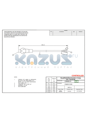 229006-01 datasheet - POWER CORD