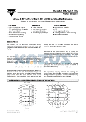 7705201EC datasheet - Single 8-Ch/Differential 4-Ch CMOS Analog Multiplexers