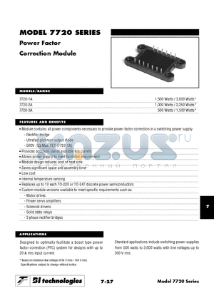 7720-1A datasheet - Power Factor Correction Module