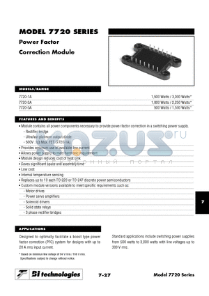 7720-3A datasheet - Power Factor Correction Module
