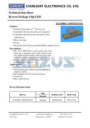 23-21-R6C-AM1N2AY-2A_11 datasheet - Reverse Package Chip LED