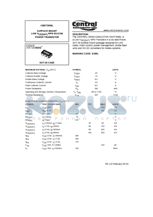 CMXT3090L datasheet - SURFACE MOUNT LOW VCE(SAT) NPN SILICON POWER TRANSISTOR