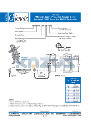 780-522 datasheet - Marshal Bean Protective Rubber Cover Universal PLUG Cover