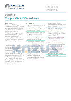 7800 datasheet - Compatt Mk4 MF (Discontinued)