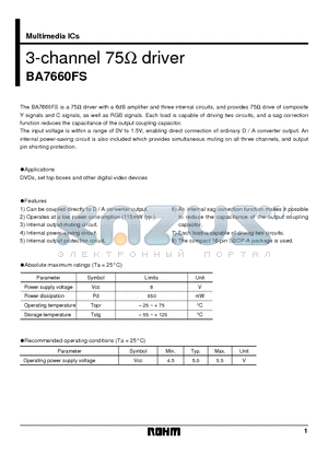 A7660FS datasheet - 3-channel 75 driver