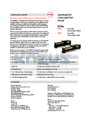 78012-0011 datasheet - Serial Attached SCSI