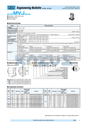 EMVJ350ADA100ME60G datasheet - Aluminum Electrolytic Capacitors