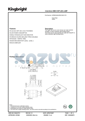 APBD3224SURKCGKC-F01 datasheet - APBD3224SURKCGKC-F01