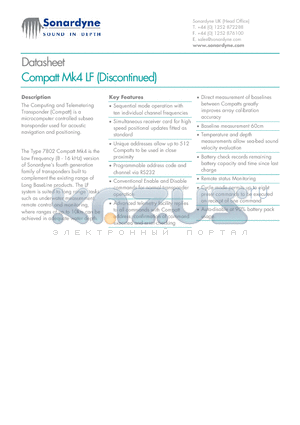 7802 datasheet - Compatt Mk4 LF