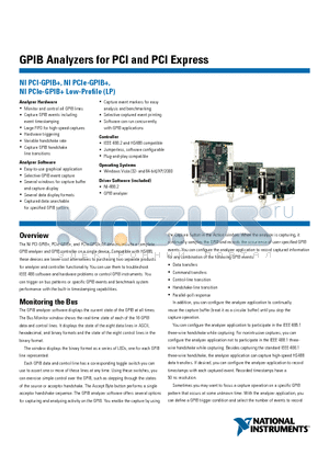 780935-01 datasheet - GPIB Analyzers for PCI and PCI Express