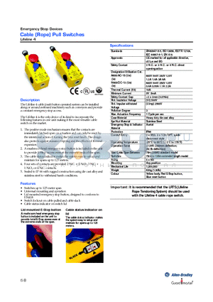 440A-A17102 datasheet - Cable (Rope) Pull Switches