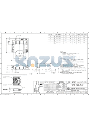 78171-0003 datasheet - 1.20MM PITCH, W-T-B PLUG CONNECTOR