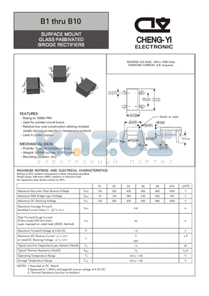 B08 datasheet - SURFACE MOUNT GLASS PASSIVATED BRIDGE RECTIFIERS