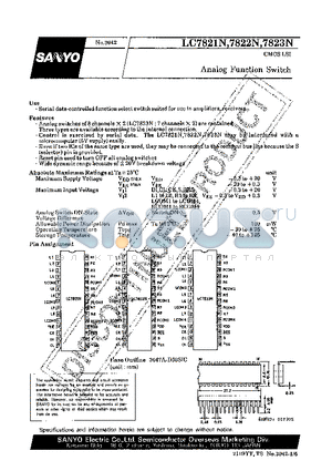 7823N datasheet - ANALOG FUNTION SWITCH