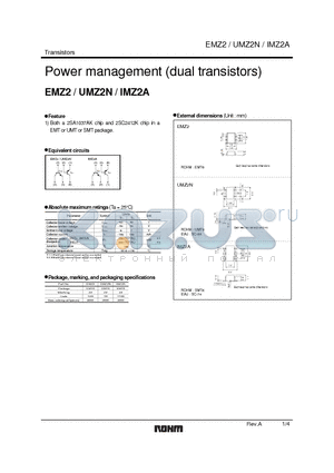 EMZ2 datasheet - Power management (dual transistors)