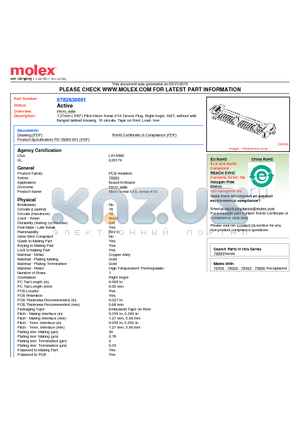 78283-0001 datasheet - 1.27mm (.050