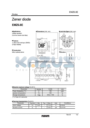 EMZ6.8E datasheet - Zener diode