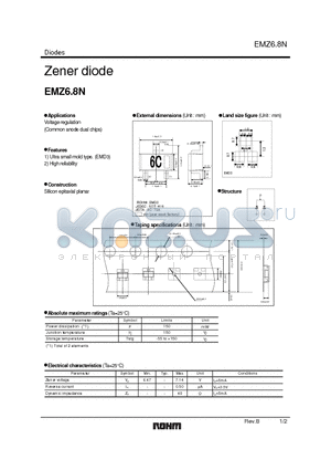 EMZ6.8N datasheet - Zener diode