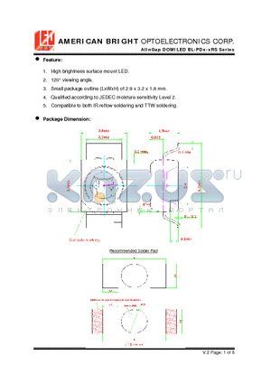 BL-PDA-CRS-C10 datasheet - High brightness surface mount LED.