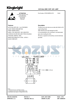 APC3216PBC datasheet - 3.2X1.6mm SMD CHIP LED LAMP