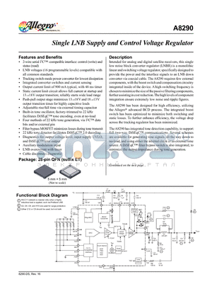 A8290SETTR-TB datasheet - Single LNB Supply and Control Voltage Regulator