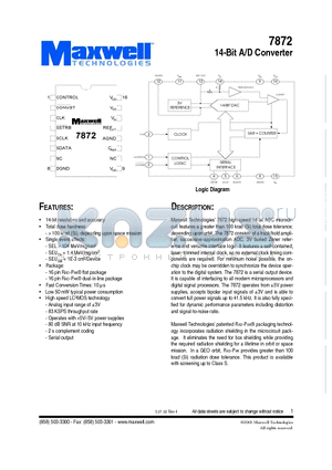 7872RPDE datasheet - 14-Bit A/D Converter