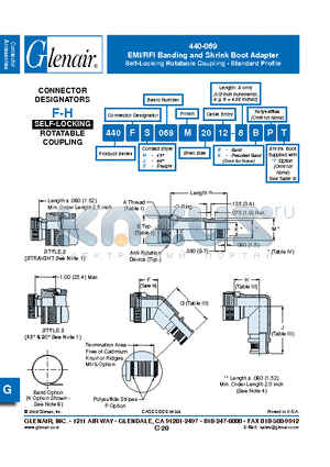 440AH069M08_08 datasheet - EMI/RFI Banding and Shrink Boot Adapter