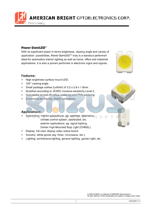 BL-PWW-SJD-C10 datasheet - High brightness surface mount LED.