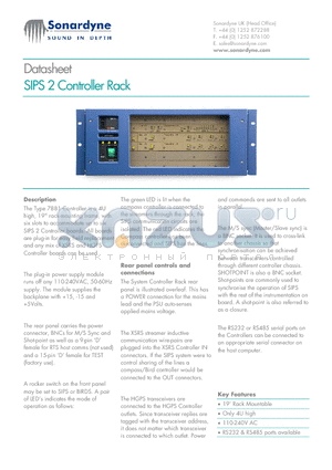 7881 datasheet - SIPS 2 Controller Rack