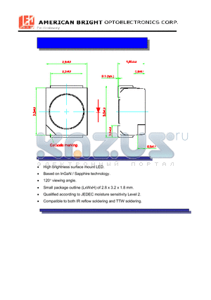 BL-PDW-DJD-C10 datasheet - High brightness surface mount LED.