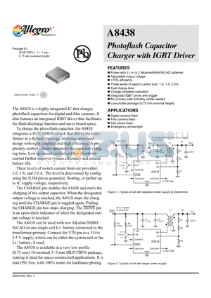 A8438 datasheet - Photoflash Capacitor Charger with IGBT Driver