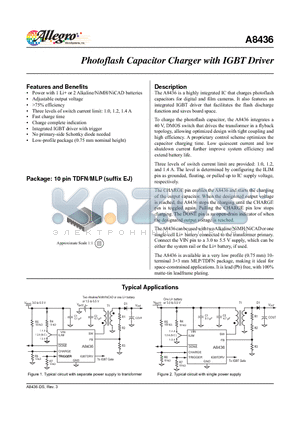 A8436EEJTR-T datasheet - Photoflash Capacitor Charger with IGBT Driver