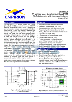 EN2340QI datasheet - 204A Voltage Mode Synchronous Buck PWM