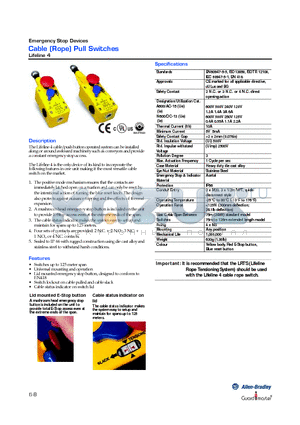 440E-L13133 datasheet - Cable (Rope) Pull Switches