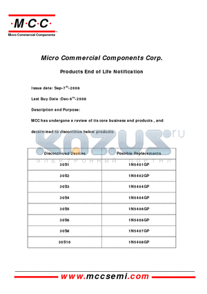 30S10 datasheet - 3 Amp Medium Power Silicon Rectifier 50 - 1000 Volts