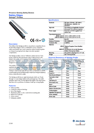 440F-E0110R10 datasheet - Safety Edges