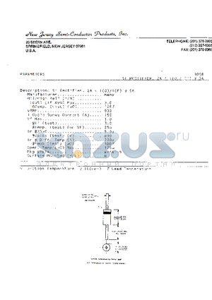 30S8 datasheet - SI RECTIFIER, 2A < I(O)/I(F) S 5A