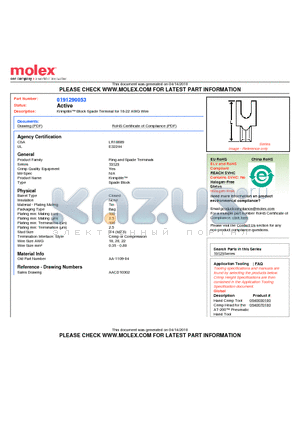 AA-1109-04 datasheet - Krimptite Block Spade Terminal for 18-22 AWG Wire