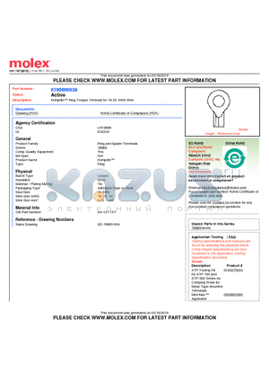 AA-121-10T datasheet - Krimptite Ring Tongue Terminal for 18-22 AWG Wire