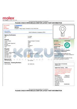 AA-132-08T datasheet - Krimptite Ring Tongue Terminal for 18-22 AWG Wire