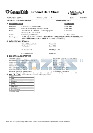 C0745A datasheet - COMPUTER CABLE