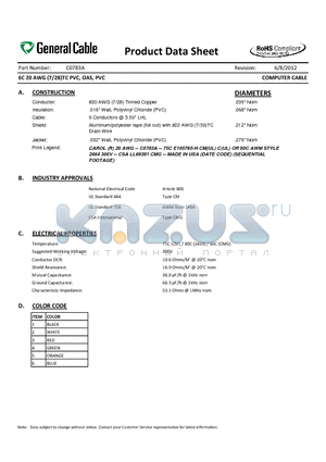 C0783A datasheet - COMPUTER CABLE