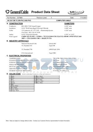 C0786A datasheet - COMPUTER CABLE