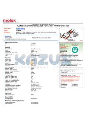 AA-2202XC datasheet - InsulKrimp Quick Disconnect, Female, for 18-22 (0.80-0.35), Continuous MoldedStrip, Tab 4.75mm (.187