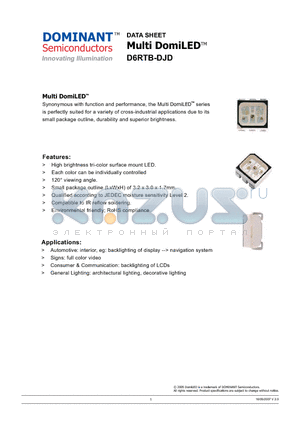 D6RTB-DJD datasheet - Multi LED