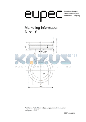 D721S datasheet - Schnelle Gleichrichterdiode Fast Diode