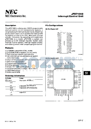 D71059L datasheet - Interrupt Control Unit