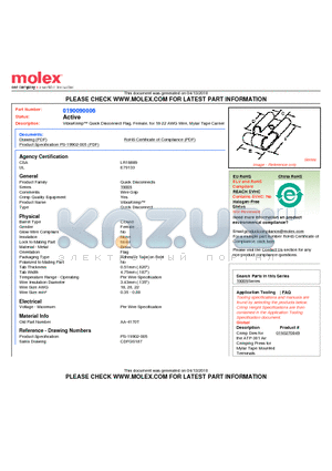 AA-4170T datasheet - VibraKrimp Quick Disconnect Flag